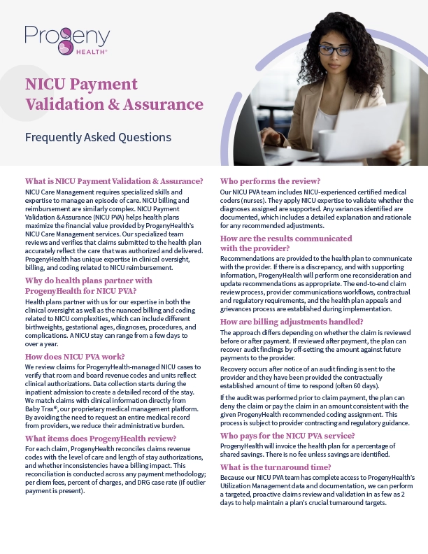 NICU Payment Validation & Assurance