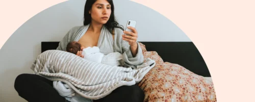 Mother breastfeeding infant