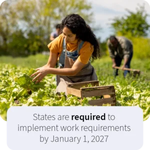 States are required to implement work requirements by January 1, 2027